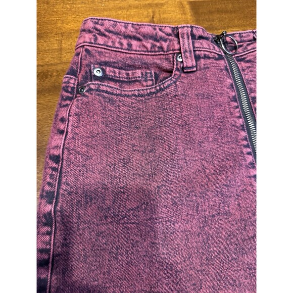 Hot Topic Red Wash Zip  Skirt  Size XS - Picture 5 of 8